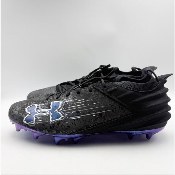 Under Armour Mens Blur Smoke Suede 2.0 MC Molded Football Cleat US 13 Black NWOB main image 13